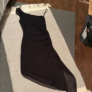 Chic One-Shoulder Black Dress